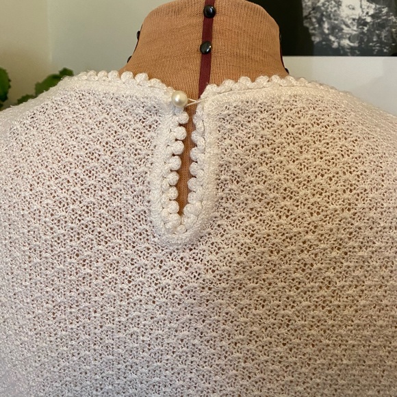 Vintage White Knit Sweater - Picture 3 of 4